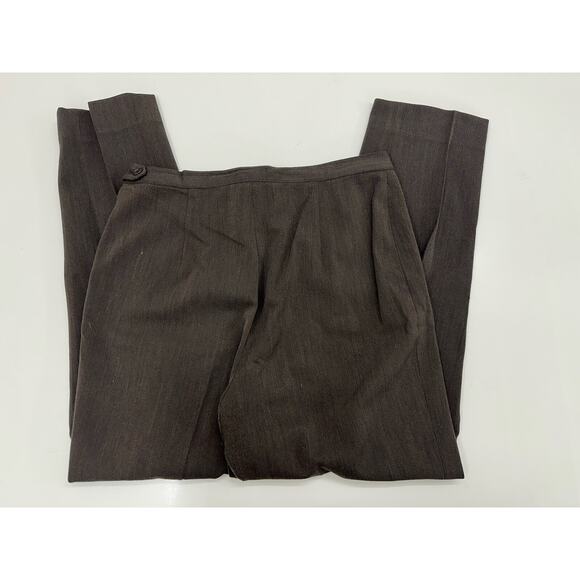 Lauren Ralph Lauren Womens Dress Pants Size 10 Brown Wool Blend VTG - Picture 7 of 12